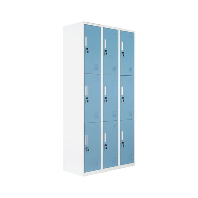 Gambar Krisbow Loker Metal 9 Pintu 90x39x180 cm - Biru