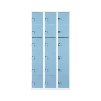 Gambar Krisbow Loker Metal 18 Pintu 90x39x180 cm - Biru