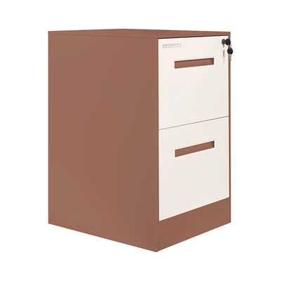 Gambar Krisbow Laci Kantor 2 Tingkat Steel 40x60x71 cm - Cokelat/Krem