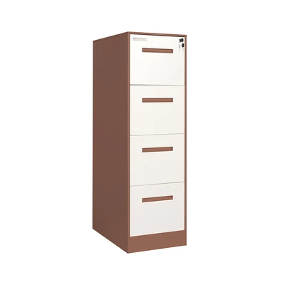 Gambar Krisbow Laci Kantor Steel 4 Tingkat 40x60x131 cm - Cokelat/Krem