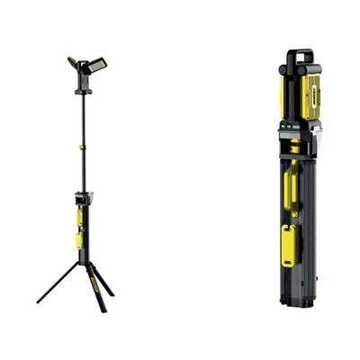 Gambar Krisbow Lampu Sorot Tripod 10000 Lumen Cool Daylight - Hitam/Kuning