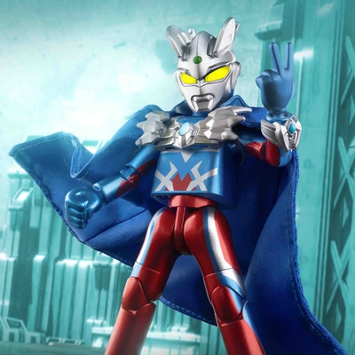Gambar Blokees Action Figure Ultraman Zero 15th Anniversary Special 10 Cm - Biru/merah