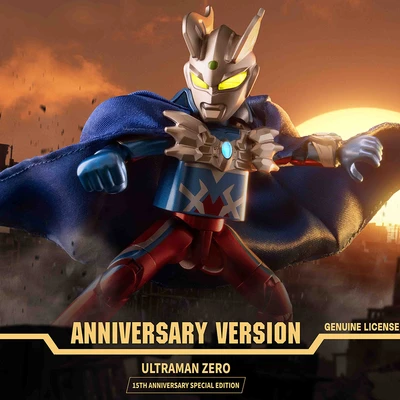 Gambar Blokees Action Figure Ultraman Zero 15th Anniversary Special 10 Cm - Biru/merah