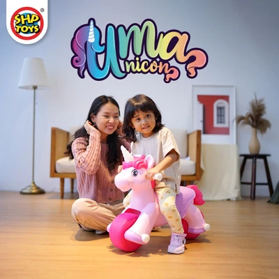 Gambar Volta Ride On Uma Unicorn 708 - Pink