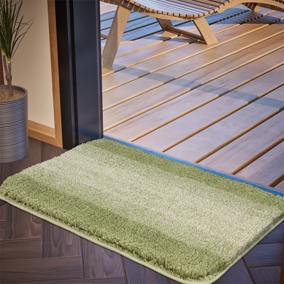 Gambar Forhom Keset Kamar Mandi Microfiber Grid 40x60 cm Set 2 pcs - Hijau Sage