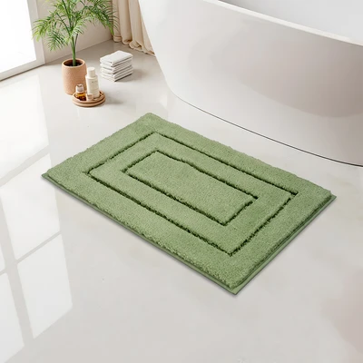 Gambar Forhom Keset Kamar Mandi Microfiber Block 40x60 cm Set 2 pcs - Hijau Forest