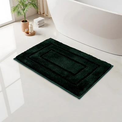 Gambar Forhom Keset Kamar Mandi Microfiber Block 40x60 cm Set 2 pcs - Hijau Forest