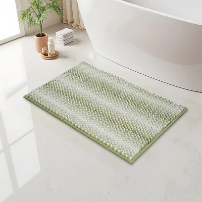 Gambar Forhom Keset Kamar Mandi Chenille Microfiber 40x60 cm Set 2 pcs - Hijau Moss