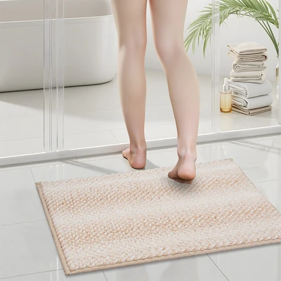 Gambar Forhom Keset Kamar Mandi Chenille Microfiber 40x60 cm Set 2 pcs - Hijau Moss