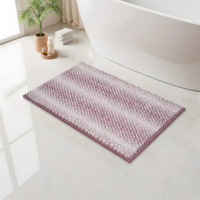 Gambar Forhom Keset Kamar Mandi Chenille Microfiber 40x60 cm Set 2 pcs - Ungu Mauve