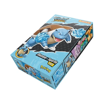 Gambar Keepplay Minfigure Go Adventure Pokemon Blastoise & Squirtle - Biru