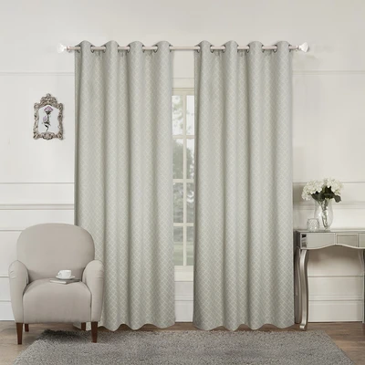 Gambar Informa Gorden Blackout Jacquard Harlequin 140x250 cm Set 2 Pcs - Krem Beige