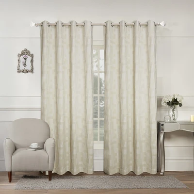Gambar Informa Gorden Jacquard Block 140x250 cm Set 2 Pcs - Krem Beige