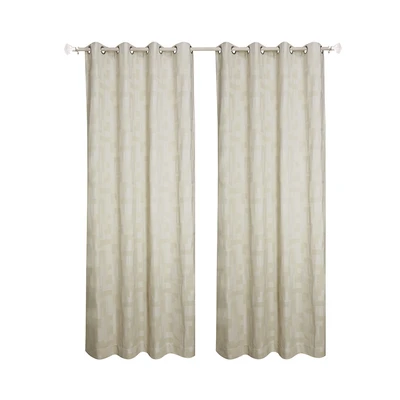 Gambar Informa Gorden Jacquard Block 140x250 cm Set 2 Pcs - Krem Beige