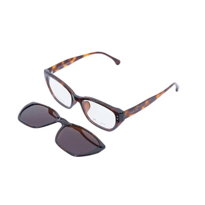 Gambar Parim Eyewear Kacamata Magnet Tr90 Square Cateye - Cokelat