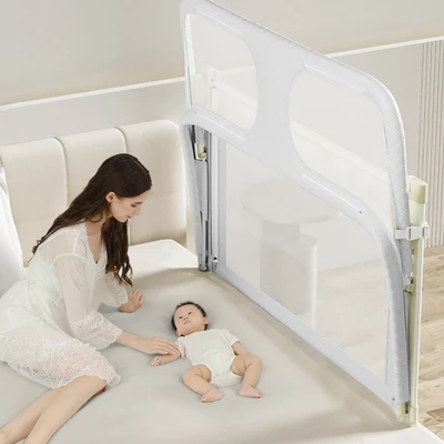 Gambar Kindla 127x68x75 cm Pagar Pengaman Bayi With Mosquito Net - Abu-Abu