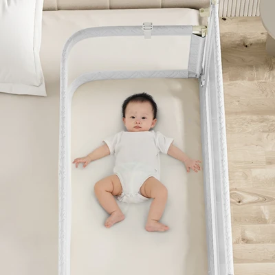 Gambar Kindla 127x68x75 cm Pagar Pengaman Bayi With Mosquito Net - Abu-Abu