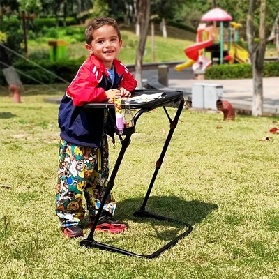 Gambar Soleil Meja Adjustable Dengan Tempat Gelas - Hitam