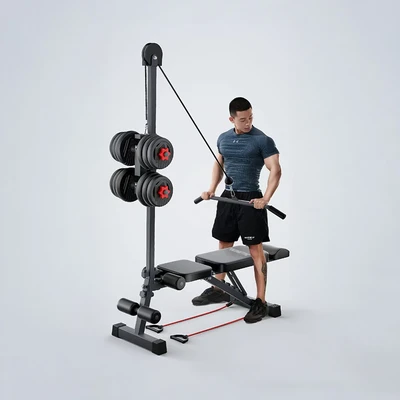 Gambar Kinetic Multifunction Bench Dengan Pulley - Hitam