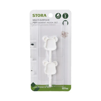 Gambar Stora Gantungan Dinding Permanen Seamless Panda Set 2 pcs - Putih