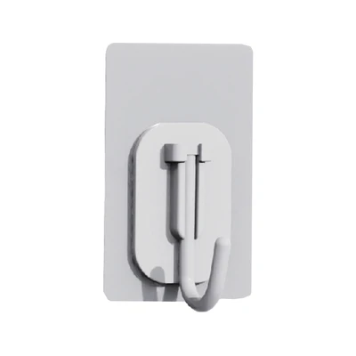 Gambar Stora Gantungan Dinding Permanen Lipat Seamless Set 2 pcs - Putih