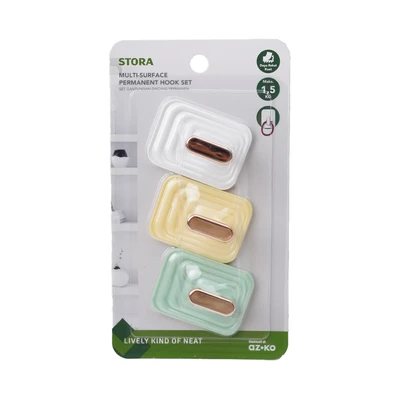 Gambar Stora Gantungan Dinding Permanen Set 3 pcs - Mix