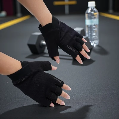 Gambar Kinetic Ukuran L Sarung Tangan Gym Feather Fit - Hitam