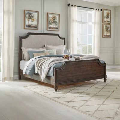 Gambar Ashley 180x200 cm Veramond Tempat Tidur - Cokelat Tua