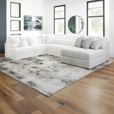 Gambar Ashley Snodoodle Sofa Modular Armless Oversized Chaise Fabric 1 Seater - Putih