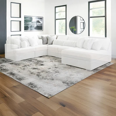 Gambar Ashley Snodoodle Sofa Modular Wedge Fabric 1 Seater - Putih