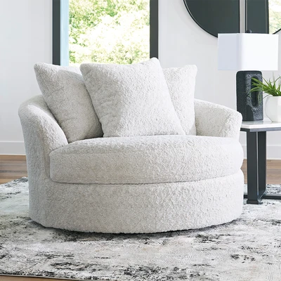 Gambar Ashley Snodoodle Sofa Putar Oversized Fabric 1 Seater - Putih