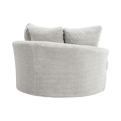 Gambar Ashley Snodoodle Sofa Putar Oversized Fabric 1 Seater - Putih
