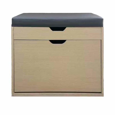 Gambar Selma Kenzo Kabinet Sepatu Bench - Cokelat Oak
