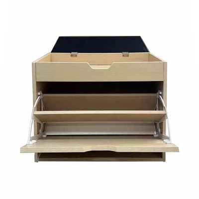 Gambar Selma Kenzo Kabinet Sepatu Bench - Cokelat Oak