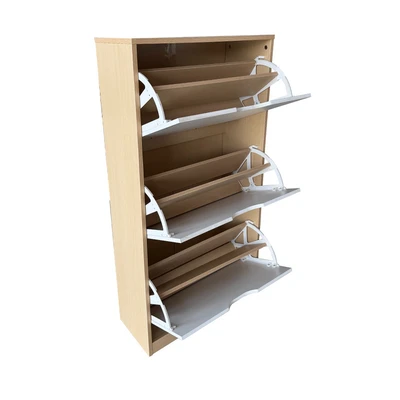 Gambar Selma Kiana Kabinet Sepatu - Cokelat Oak/Putih