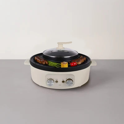 Gambar Kris Hotpot Steam Grill Fryer 4 In 1 - Krem