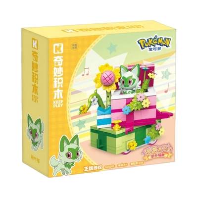 Gambar Keepplay Pokemon Sprigatito Edition Set 188 Pcs - Pink/hijau