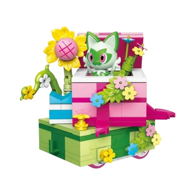 Gambar Keepplay Pokemon Sprigatito Edition Set 188 Pcs - Pink/hijau