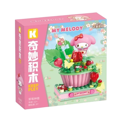 Gambar Keepplay Sanrio My Melody Dessert Farm Set 97 Pcs - Pink/hijau