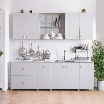 Gambar Informa Ivest Kitchen Set Dengan Wastafel - Abu-Abu Taupe