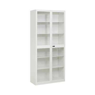 Gambar Informa Carter V2 Lemari Arsip Kantor Numeric Lock Metal 2 Pintu Kaca - Putih