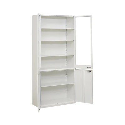 Gambar Informa Carter V2 Lemari Arsip Kantor Numeric Lock Metal Pintu Kaca Half - Putih