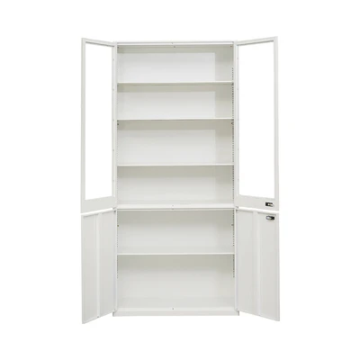 Gambar Informa Carter V2 Lemari Arsip Kantor Numeric Lock Metal Pintu Kaca Half - Putih