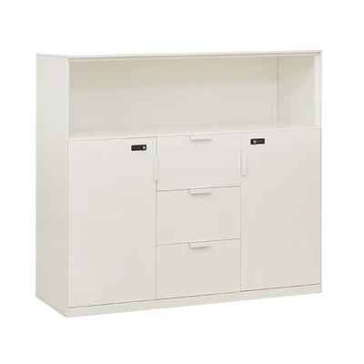 Gambar Informa Carter Credenza V2 Lemari Arsip Kantor 2 Pintu Dengan 3 Laci - Putih