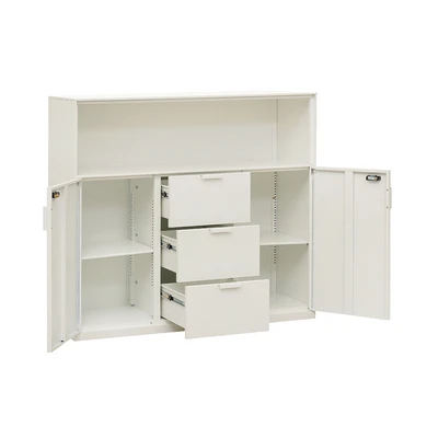 Gambar Informa Carter Credenza V2 Lemari Arsip Kantor 2 Pintu Dengan 3 Laci - Putih