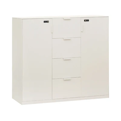 Gambar Informa Carter Credenza V2 Lemari Arsip Kantor 2 Pintu Dengan 4 Laci - Putih