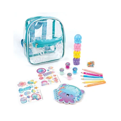 Gambar Make It Real Set Alat Tulis & Tas Ransel Anak Aquatic Fantasy - Mix