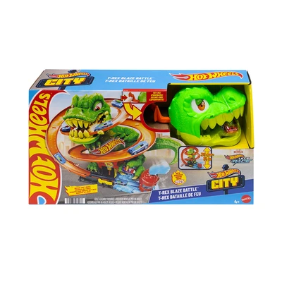 Gambar Hot Wheels Playset T-rex Blaze Battle - Hijau
