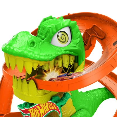 Gambar Hot Wheels Playset T-rex Blaze Battle - Hijau