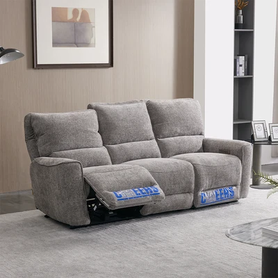 Gambar Cheers Moana Sofa Recliner Fabric 3 Seater - Abu-Abu